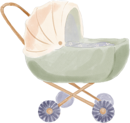 Watercolor Boho Stroller