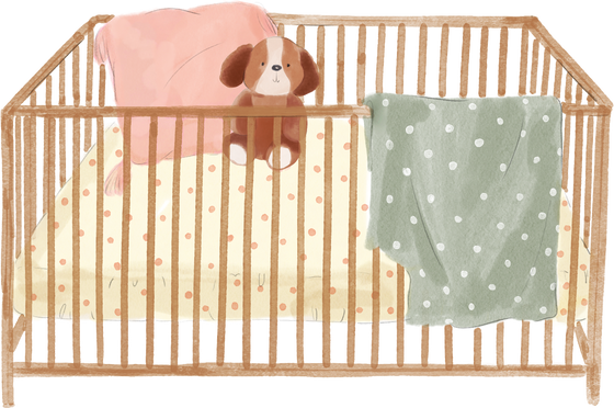 Watercolor Boho Crib